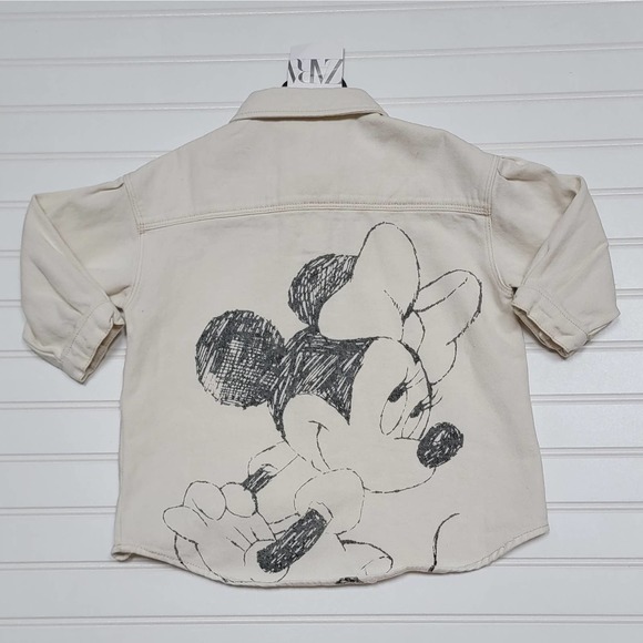 NWT Zara Disney Minnie Mouse Oversized Shirt/Shacket